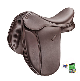 Black Bates Pony Show+ Luxe Leather (Long Flap) 1 - Saddles Direct