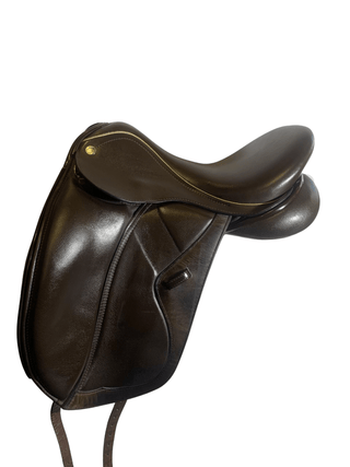 Brown Saddles Direct Precision Deluxe Dual Dressage Brown 17" MW 1 - Saddles Direct